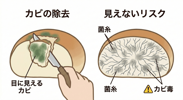 カビの部分だけ取り除けば食べられる？加熱すれば安全？