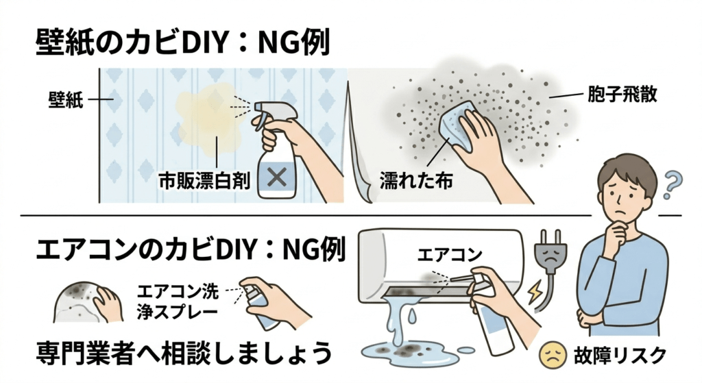【壁紙・エアコン】自力での対処は危険！専門業者に相談すべきケース