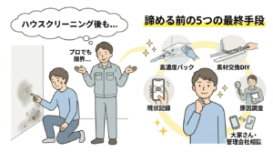 ハウスクリーニングでカビが取れない…と諦める前に試すべき5つの最終手段