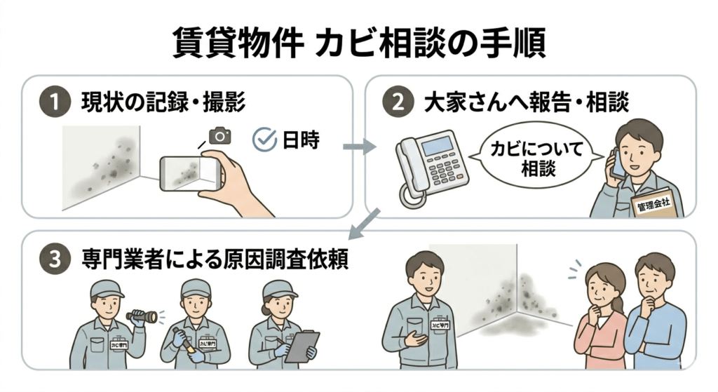 賃貸物件でカビが取れない…大家さんへの正しい相談手順