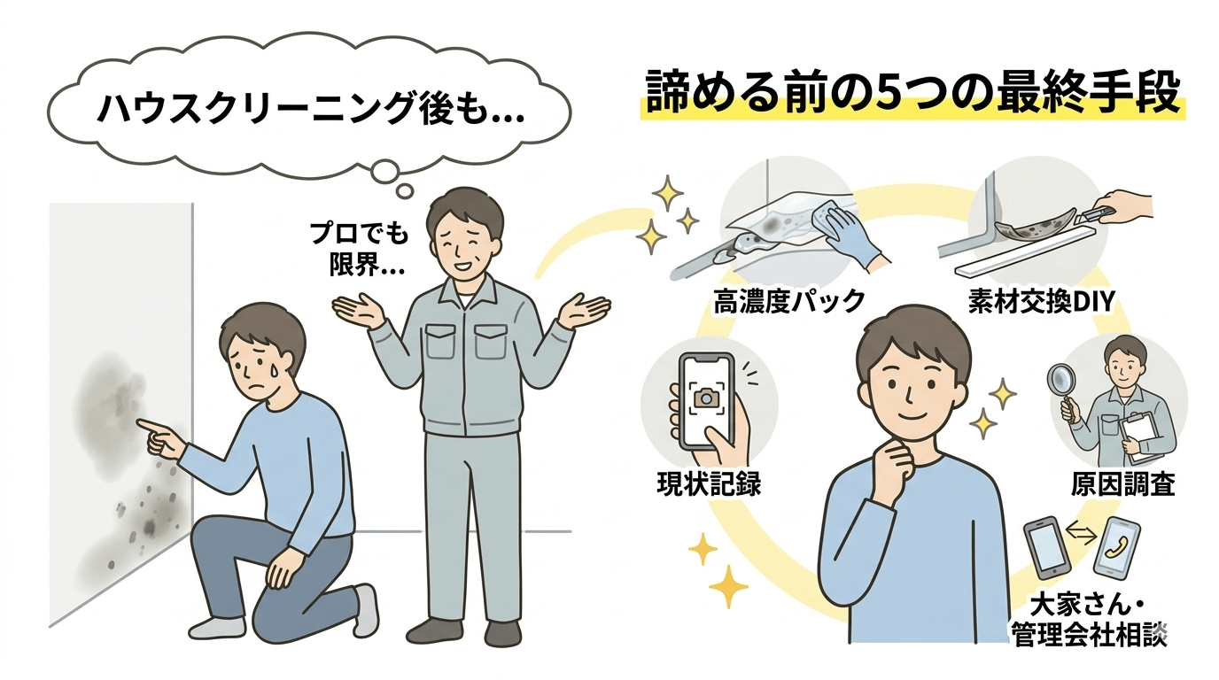 ハウスクリーニングでカビが取れない…と諦める前に試すべき5つの最終手段