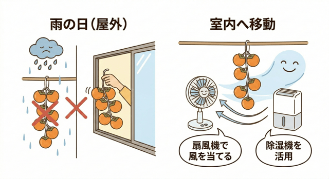 天候に左右されない干し方のコツ。雨の日の対策も解説