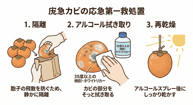 青カビや黒カビを発見した場合の応急処置と安全な取り除き方