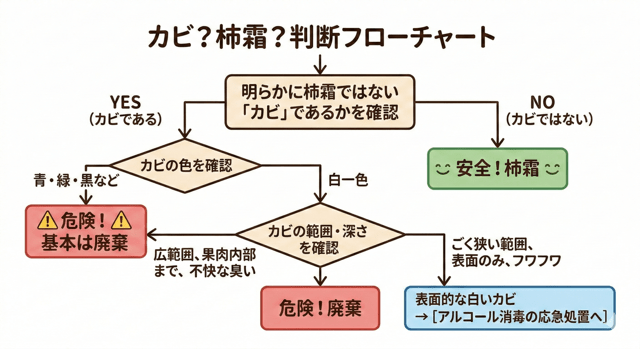 白いカビなら食べられる？危険度がわかる判断フローチャート