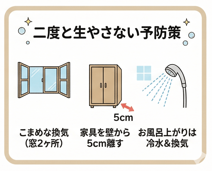 もう悩まない!湿度と換気でコントロールするカビ予防策