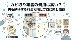 カビ取り業者の費用は高い？夫も納得する料金相場とプロに頼む価値