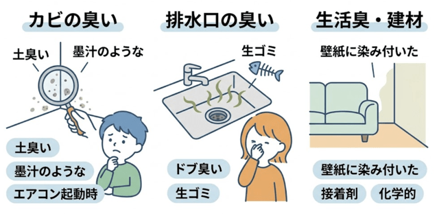 その臭い、本当にカビ？臭いの種類と発生場所のサイン