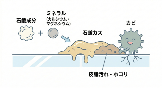 石鹸カスはNG！カビ掃除で注意すべきポイント