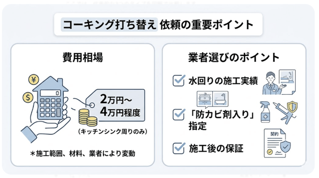 コーキング打ち替え依頼の重要ポイント