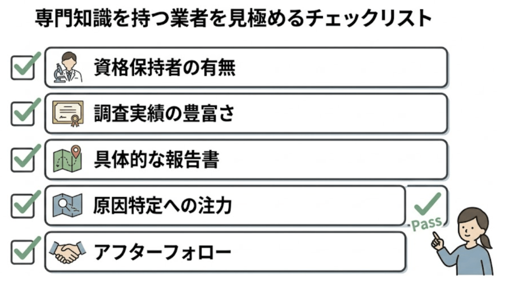 信頼できるカビ調査業者の選び方