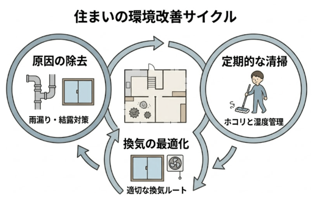 カビ調査の結果を反映した住まいの環境改善