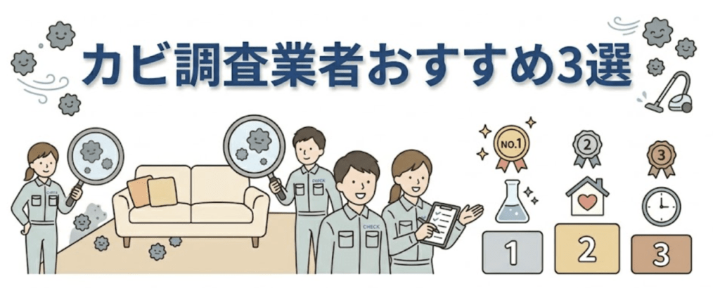 カビ調査業者おすすめ3選
