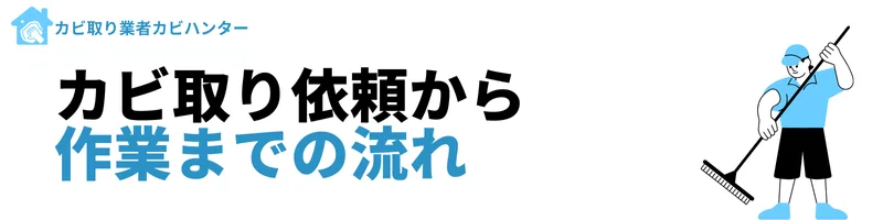 カビ取り依頼から作業までの流れ