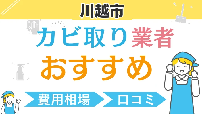 川越市のカビ取り業者おすすめ|費用相場・口コミ